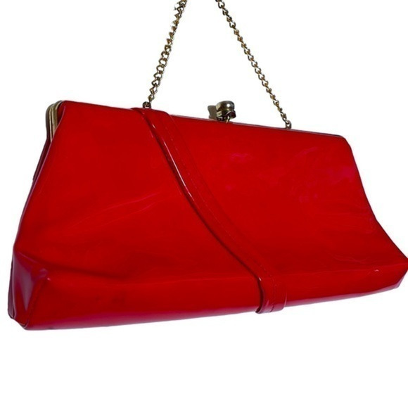 Vintage‎ Red Patten Leather Purse - Picture 1 of 8